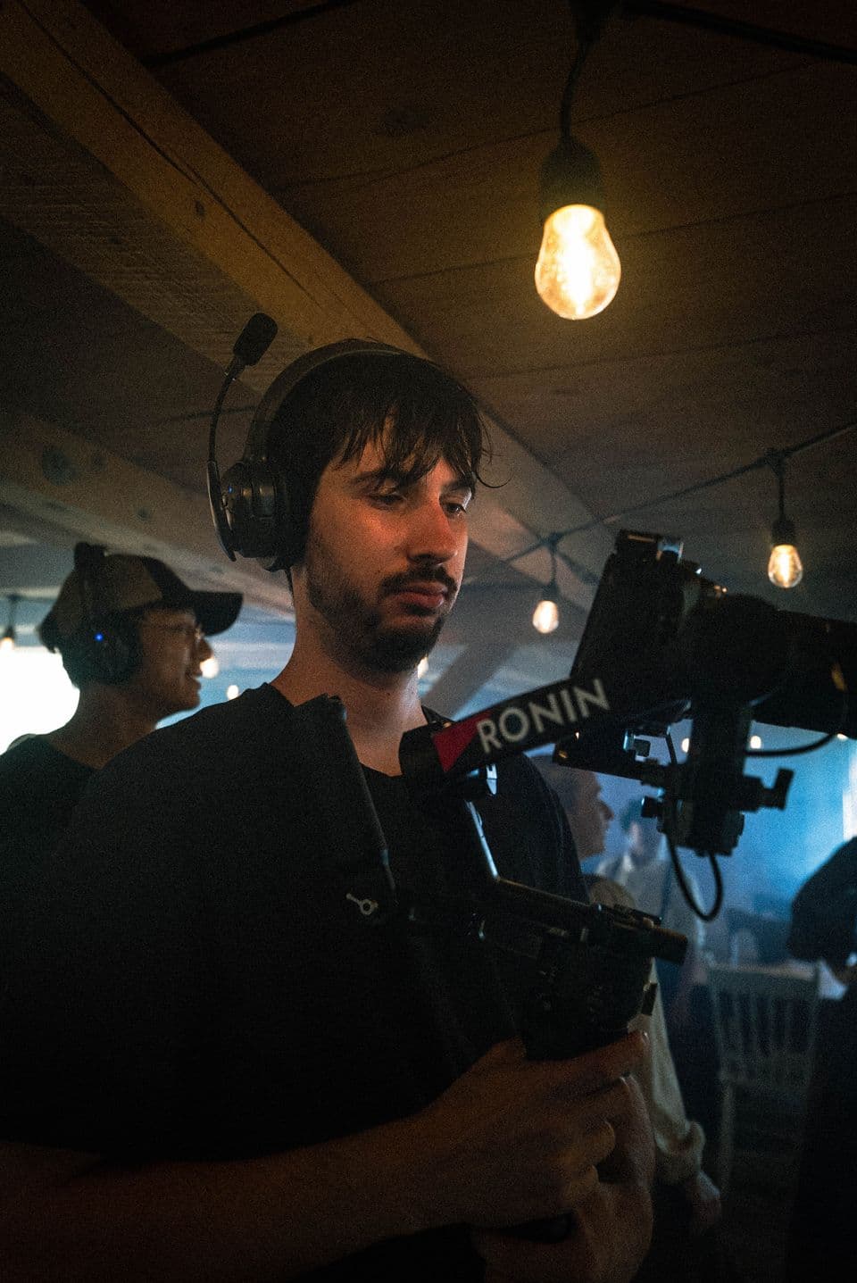 Frédérick Breton, directeur de la photographie, en tournage