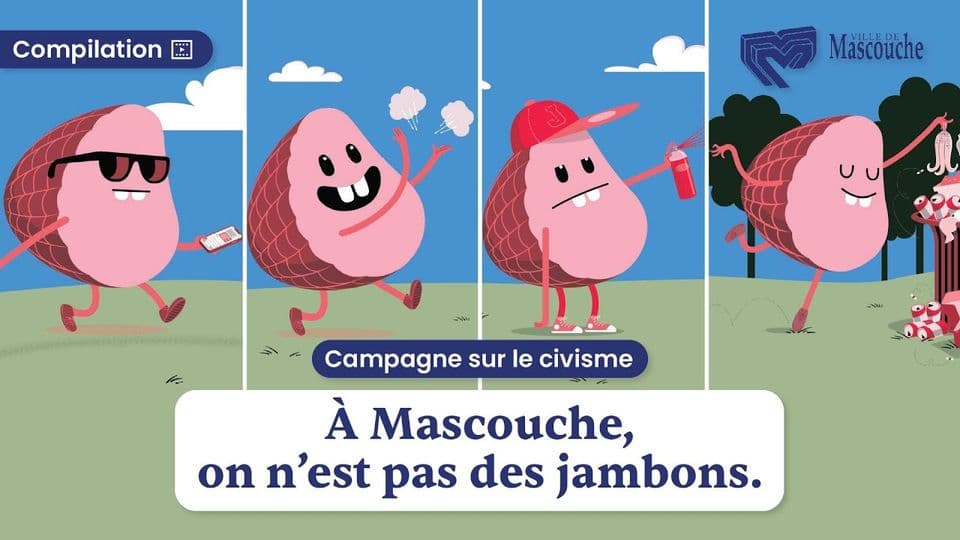 “À Mascouche, on n’est pas des jambons” — awareness campaign