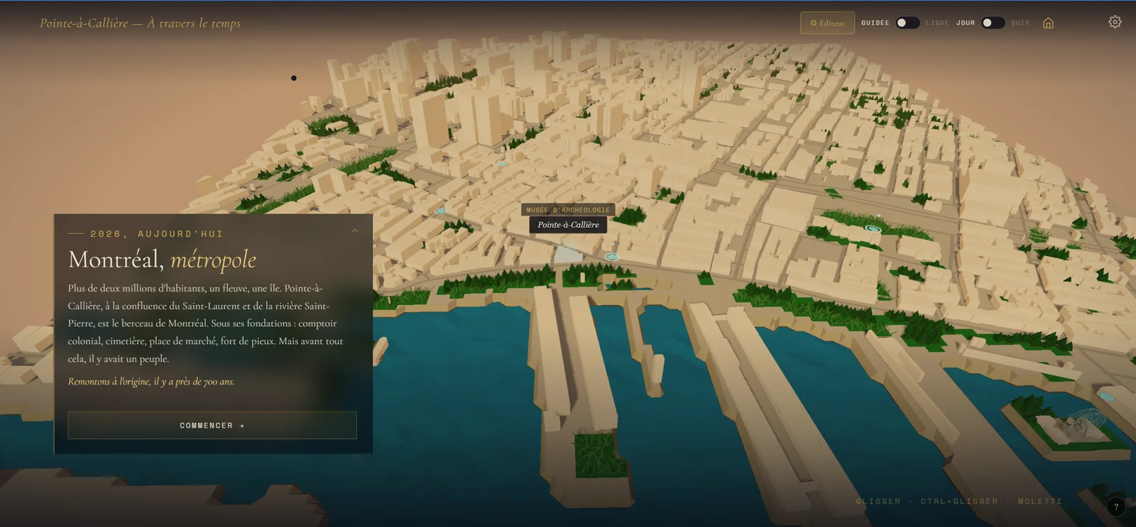 Pointe-à-Callière — Montréal à travers le temps en 3D